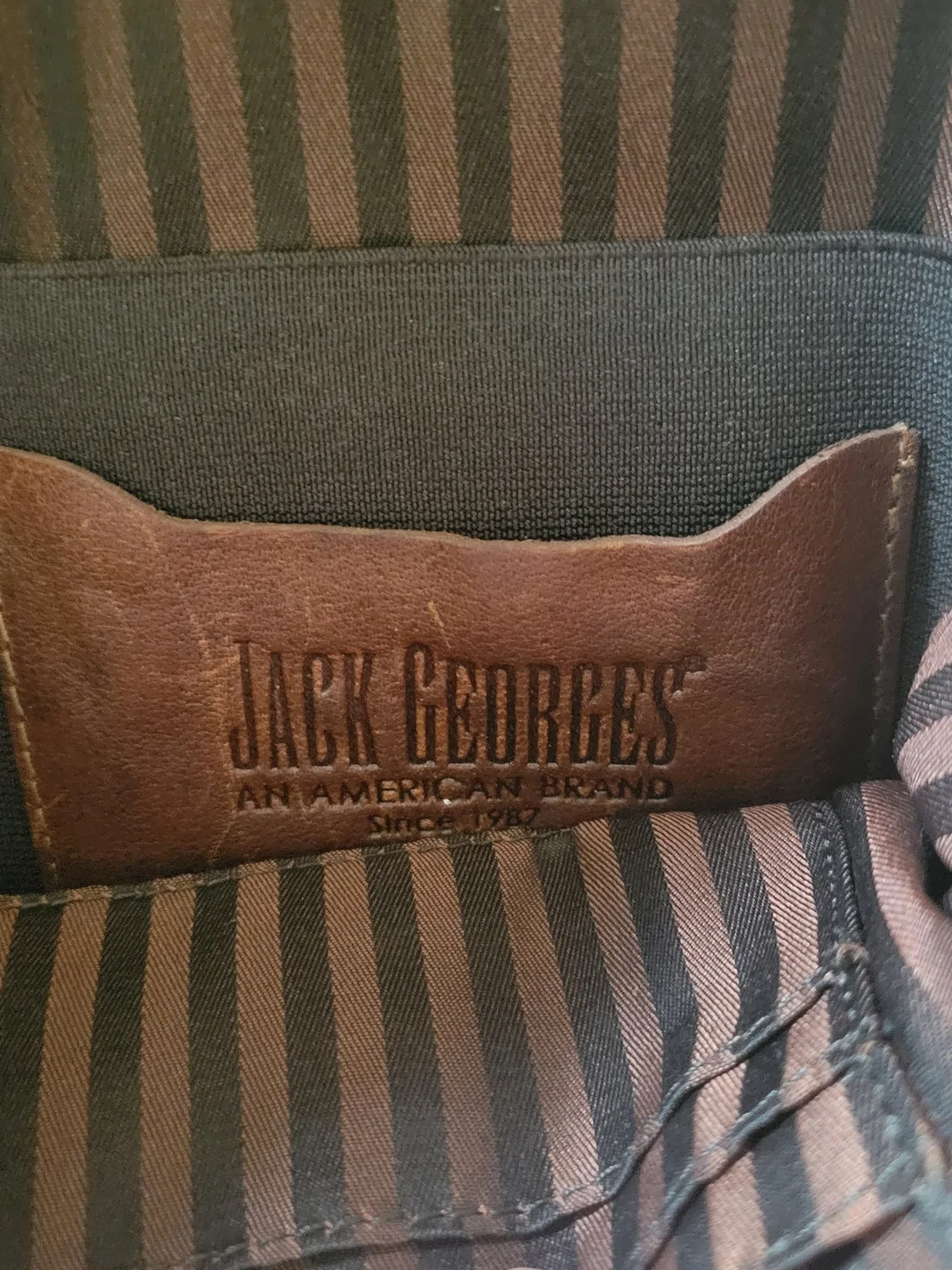 Jack Georges-100% Genuine Leather Embossed Leather Backpack